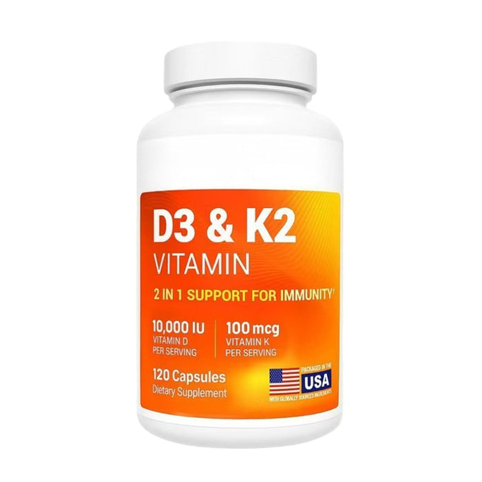 Vitamin D3 + K2 Capsules, 120